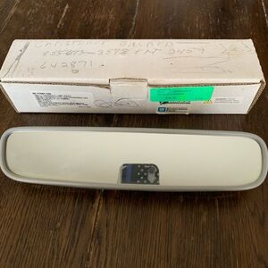 Chrome GM Rearview Mirror with Gray Accents.  Fits 1966-1971 Chevy/ GMC Trucks,